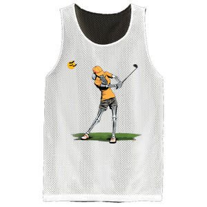 Skeleton Golf Funny Halloween Golfing Sports Golfer Women Mesh Reversible Basketball Jersey Tank