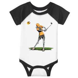 Skeleton Golf Funny Halloween Golfing Sports Golfer Women Infant Baby Jersey Bodysuit