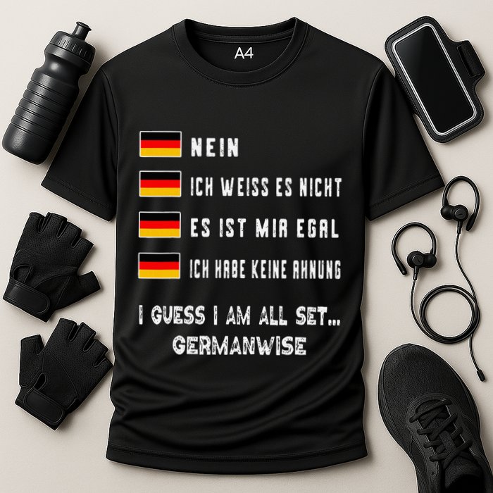 Speaking German Funny Deutsch Student German Language Cooling Performance Crew T-Shirt