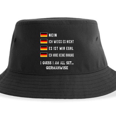 Speaking German Funny Deutsch Student German Language Sustainable Bucket Hat