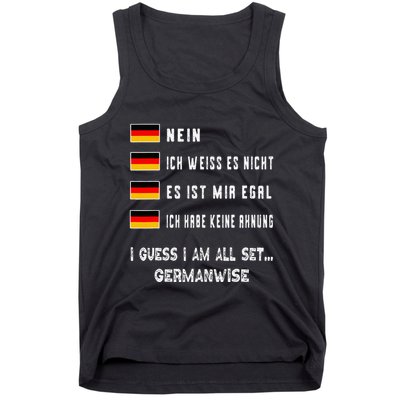 Speaking German Funny Deutsch Student German Language Tank Top
