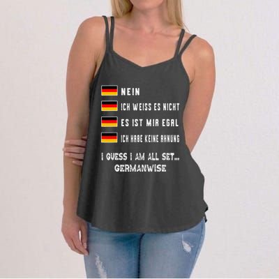 Speaking German Funny Deutsch Student German Language Women's Strappy Tank