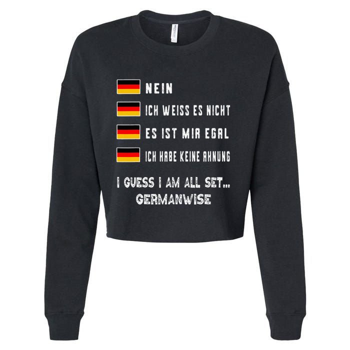 Speaking German Funny Deutsch Student German Language Cropped Pullover Crew
