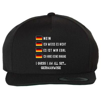 Speaking German Funny Deutsch Student German Language Wool Snapback Cap