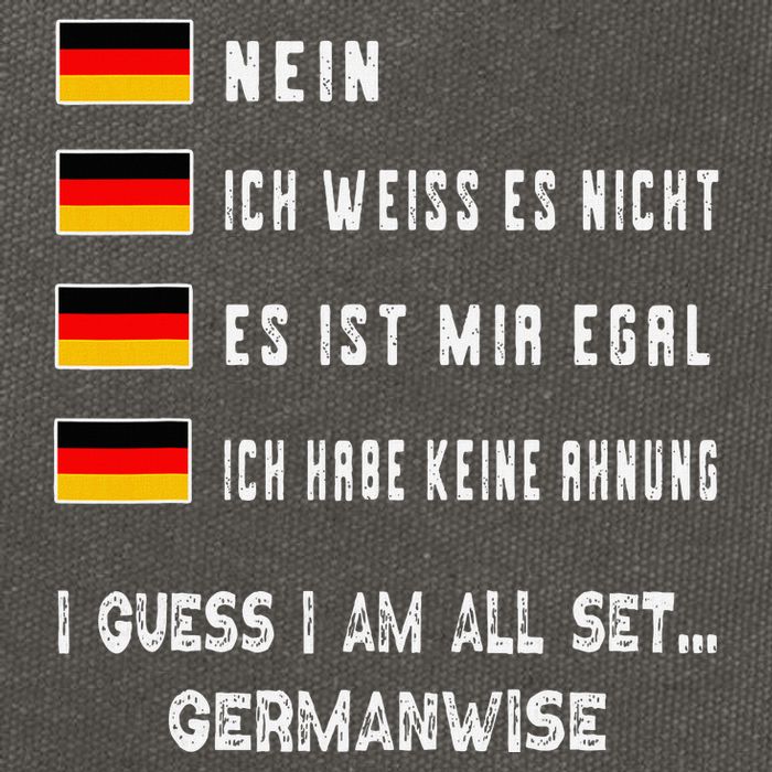 Speaking German Funny Deutsch Student German Language Cotton Canvas Backpack