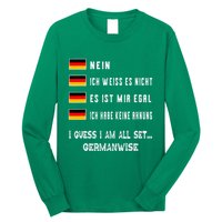 Speaking German Funny Deutsch Student German Language Long Sleeve Shirt