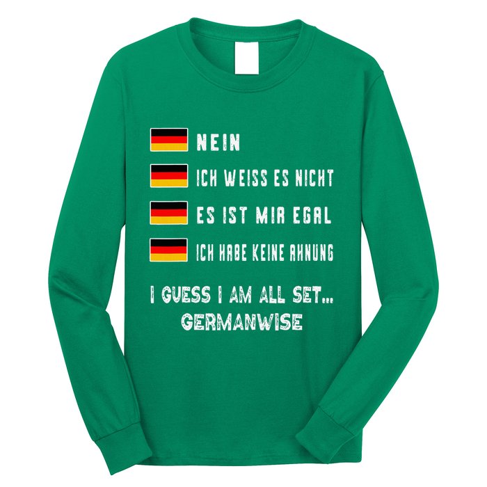 Speaking German Funny Deutsch Student German Language Long Sleeve Shirt
