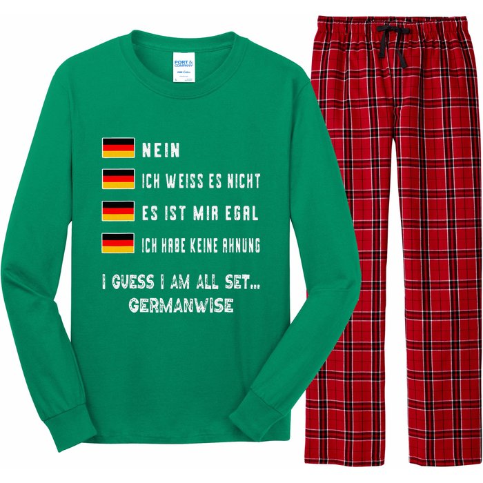 Speaking German Funny Deutsch Student German Language Long Sleeve Pajama Set