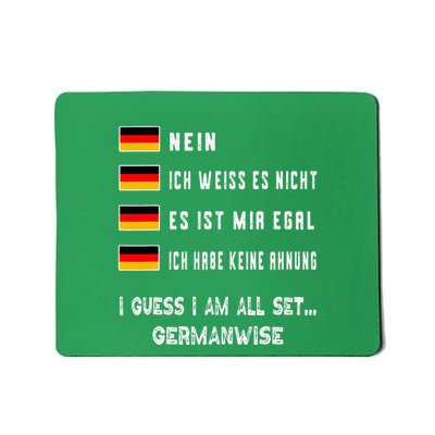 Speaking German Funny Deutsch Student German Language Mousepad