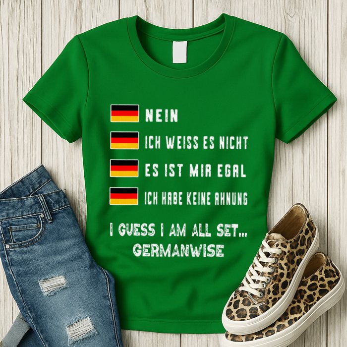 Speaking German Funny Deutsch Student German Language Womens T-Shirt