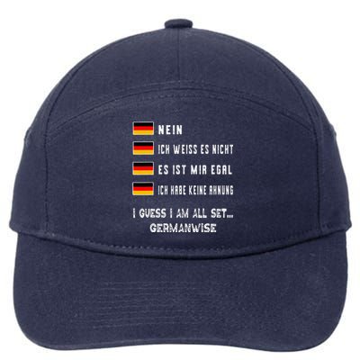 Speaking German Funny Deutsch Student German Language 7-Panel Snapback Hat