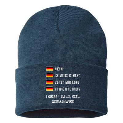 Speaking German Funny Deutsch Student German Language Sustainable Knit Beanie