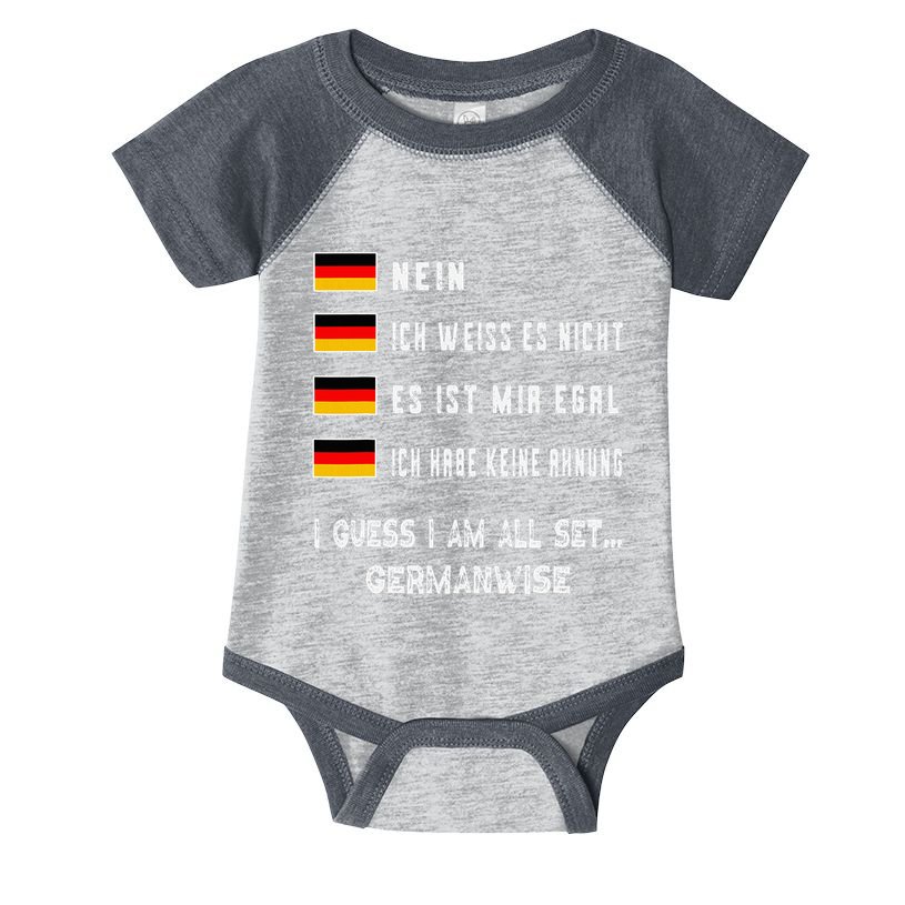 Speaking German Funny Deutsch Student German Language Infant Baby Jersey Bodysuit