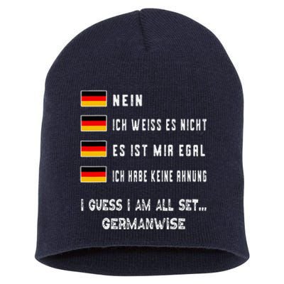 Speaking German Funny Deutsch Student German Language Short Acrylic Beanie