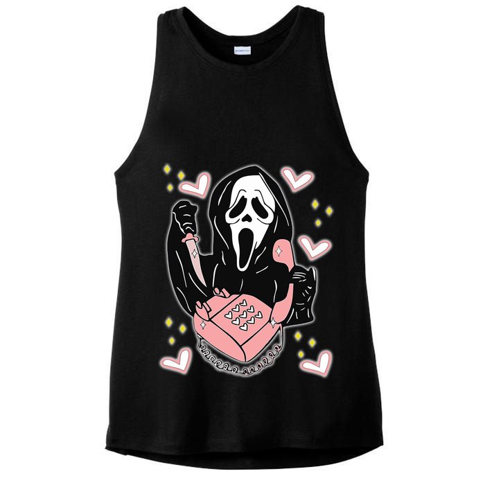 Scary Ghost Face Phone Ghostface Calling Ladies PosiCharge Tri-Blend Wicking Tank
