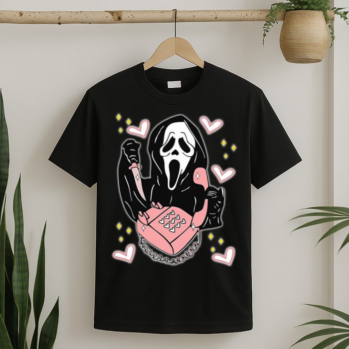 Scary Ghost Face Phone Ghostface Calling T-Shirt