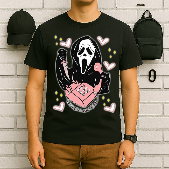 Scary Ghost Face Phone Ghostface Calling T-Shirt