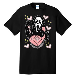 Scary Ghost Face Phone Ghostface Calling Tall T-Shirt