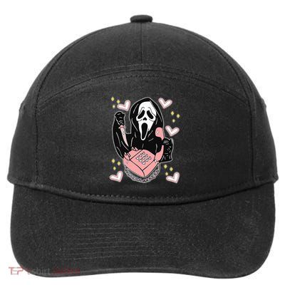 Scary Ghost Face Phone Ghostface Calling 7-Panel Snapback Hat