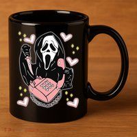 Scary Ghost Face Phone Ghostface Calling 11oz C Handle Ceramic Mug
