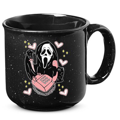 Scary Ghost Face Phone Ghostface Calling 15oz Campfire Ceramic Mug