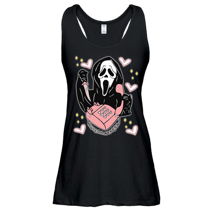Scary Ghost Face Phone Ghostface Calling Ladies Essential Flowy Tank