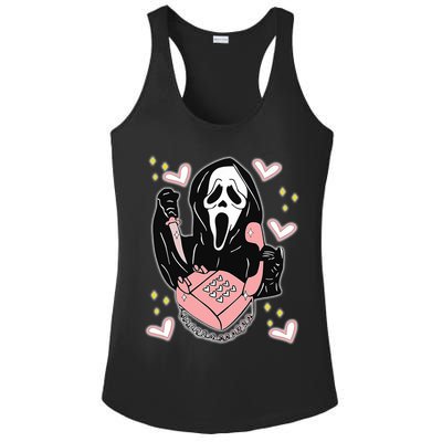 Scary Ghost Face Phone Ghostface Calling Ladies PosiCharge Competitor Racerback Tank