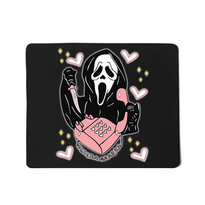 Scary Ghost Face Phone Ghostface Calling Mousepad