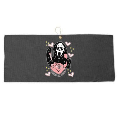 Scary Ghost Face Phone Ghostface Calling Large Microfiber Waffle Golf Towel