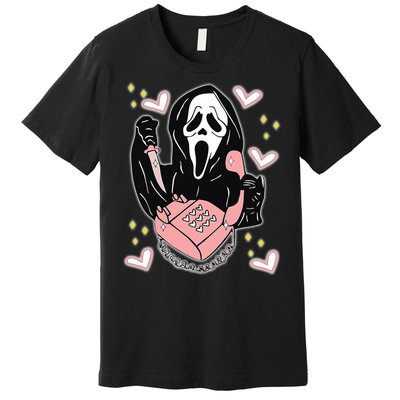 Scary Ghost Face Phone Ghostface Calling Premium T-Shirt