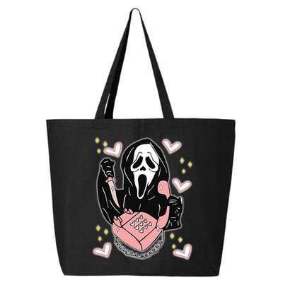 Scary Ghost Face Phone Ghostface Calling 25L Jumbo Tote