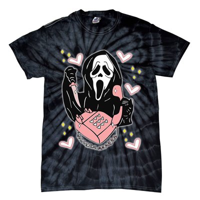 Scary Ghost Face Phone Ghostface Calling Tie-Dye T-Shirt