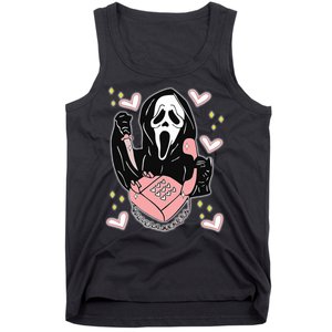 Scary Ghost Face Phone Ghostface Calling Tank Top