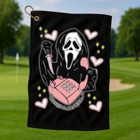 Scary Ghost Face Phone Ghostface Calling Golf Towel