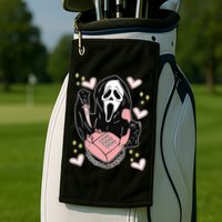 Scary Ghost Face Phone Ghostface Calling Golf Towel