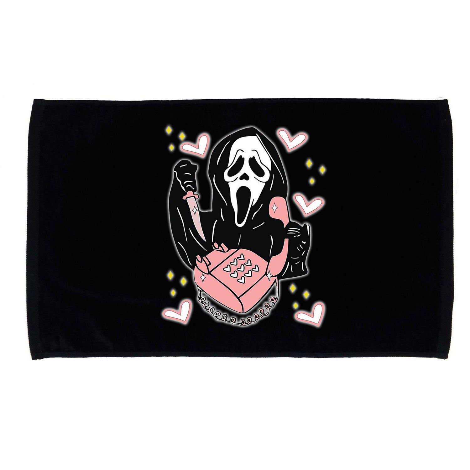 Scary Ghost Face Phone Ghostface Calling Microfiber Hand Towel