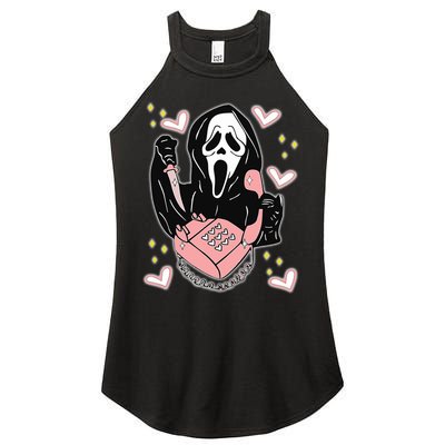 Scary Ghost Face Phone Ghostface Calling Women's Perfect Tri Rocker Tank