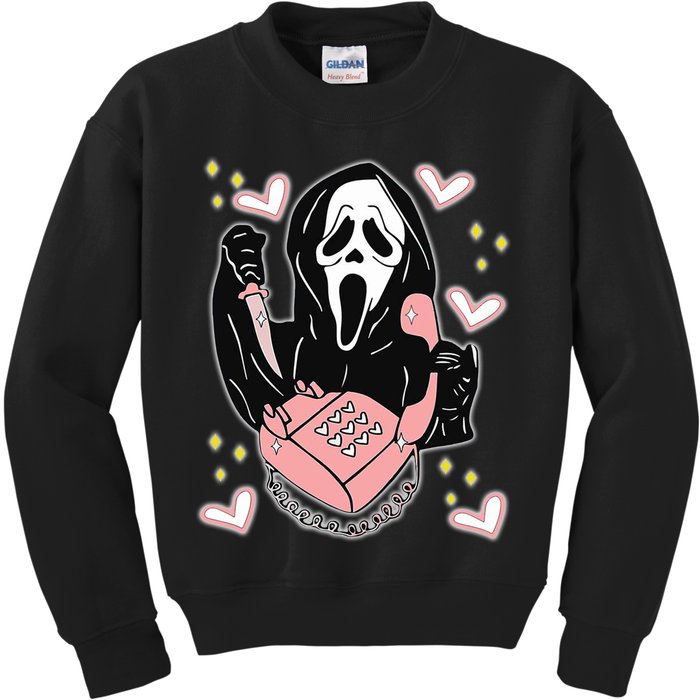Scary Ghost Face Phone Ghostface Calling Kids Sweatshirt