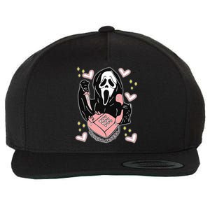 Scary Ghost Face Phone Ghostface Calling Wool Snapback Cap