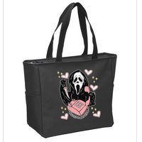 Scary Ghost Face Phone Ghostface Calling Zip Tote Bag