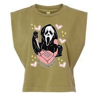 Scary Ghost Face Phone Ghostface Calling Garment-Dyed Women's Muscle Tee