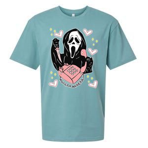 Scary Ghost Face Phone Ghostface Calling Sueded Cloud Jersey T-Shirt