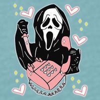 Scary Ghost Face Phone Ghostface Calling Sueded Cloud Jersey T-Shirt