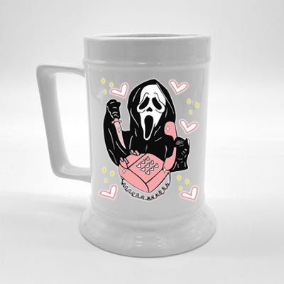 Scary Ghost Face Phone Ghostface Calling Beer Stein