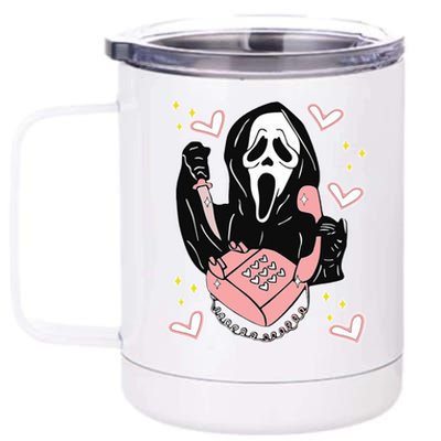 Scary Ghost Face Phone Ghostface Calling 12 oz Stainless Steel Tumbler Cup