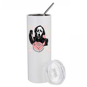 Scary Ghost Face Phone Ghostface Calling Stainless Steel Tumbler