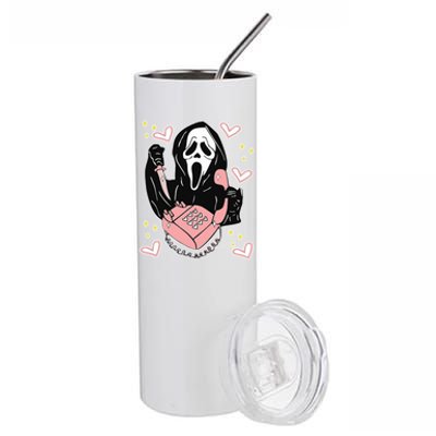 Scary Ghost Face Phone Ghostface Calling Stainless Steel Tumbler