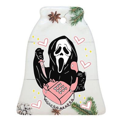 Scary Ghost Face Phone Ghostface Calling Ceramic Bell Ornament