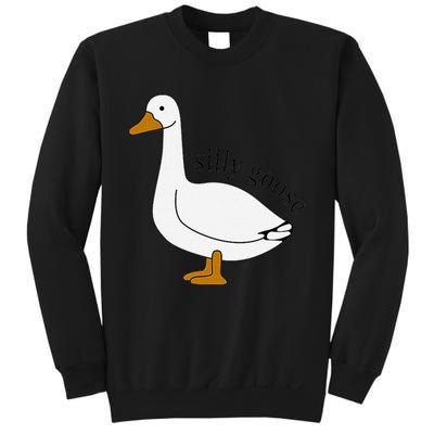 Silly Goose Funny Goose Meme Cute Goose Trendy Clothing Sweatshirt