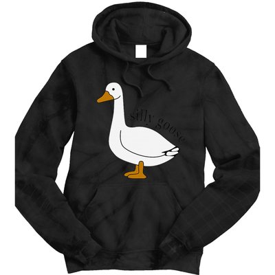 Silly Goose Funny Goose Meme Cute Goose Trendy Clothing Tie Dye Hoodie